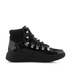 Women Woden Iris Full Patent - Black