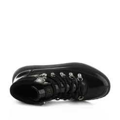 Women Woden Iris Full Patent - Black