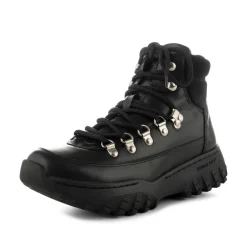 Women Woden Iris Track Leather - Black