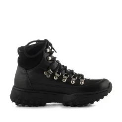 Women Woden Iris Track Leather - Black