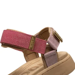 Women Woden Line Glitter - Orange Multi