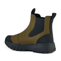 Women Woden Magda Rubber Track Boot - Dark Olive/Black