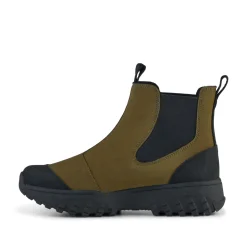 Women Woden Magda Rubber Track Boot - Dark Olive/Black