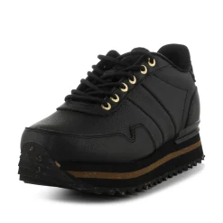 Women Woden Nora III Full Leather Plateau - Black