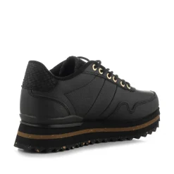 Women Woden Nora III Full Leather Plateau - Black