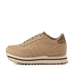 Women Woden Nora III Full Leather Plateau - Coffee Cream