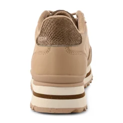 Women Woden Nora III Full Leather Plateau - Coffee Cream