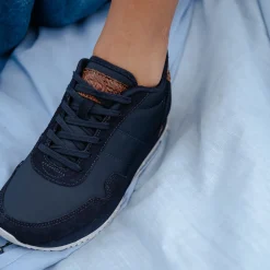 Women Woden Nora III Leather - Dark Navy