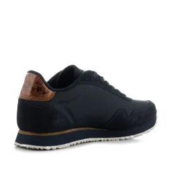 Women Woden Nora III Leather - Dark Navy