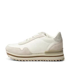 Women Woden Nora III Leather Plateau - Blanc De Blanc