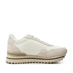 Women Woden Nora III Leather Plateau - Blanc De Blanc