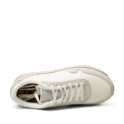 Women Woden Nora III Leather Plateau - Blanc De Blanc
