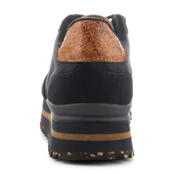 Women Woden Nora III Leather Plateau - Dark Navy