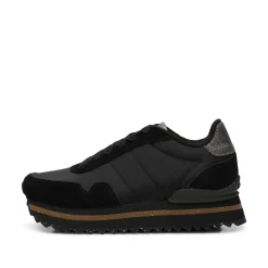 Women Woden Nora III Leather Plateau - Black