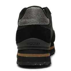 Women Woden Nora III Leather Plateau - Black
