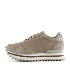 Women Woden Nora III Leather Plateau - Silver Mink