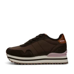 Women Woden Nora III Leather Plateau - Chocolate
