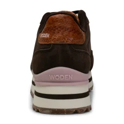 Women Woden Nora III Leather Plateau - Chocolate