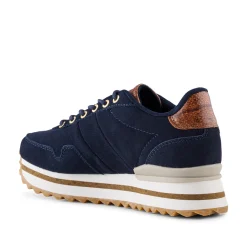 Women Woden Nora III Suede Plateau - Dark Navy
