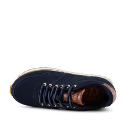 Women Woden Nora III Suede Plateau - Dark Navy