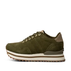 Women Woden Nora III Suede Plateau - Dark Olive