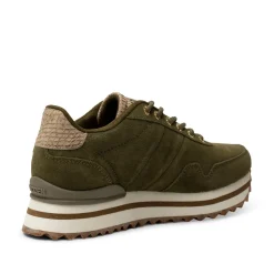 Women Woden Nora III Suede Plateau - Dark Olive