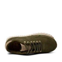 Women Woden Nora III Suede Plateau - Dark Olive
