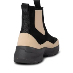 Women Woden Solveig Suede Waterproof - Black/Coffee Cream