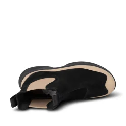 Women Woden Solveig Suede Waterproof - Black/Coffee Cream