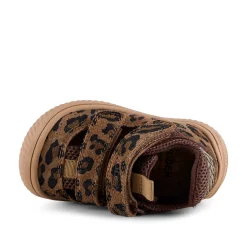 Kids Woden Tristan Sandal Print - Leopard