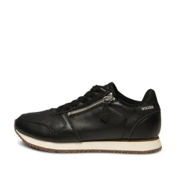 Women Woden Ydun Leather Zipper - Black