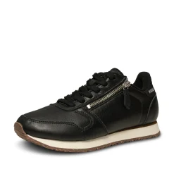 Women Woden Ydun Leather Zipper - Black