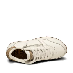 Women Woden Ydun Leather Zipper - Blanc De Blanc