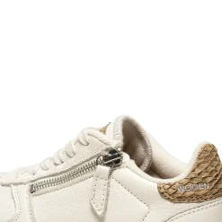 Women Woden Ydun Leather Zipper - Blanc De Blanc